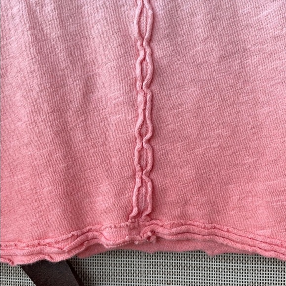 Free People Pinky Peach Blush Ombré 3/4 Sleeve Top / Sweater - Picture 10 of 15